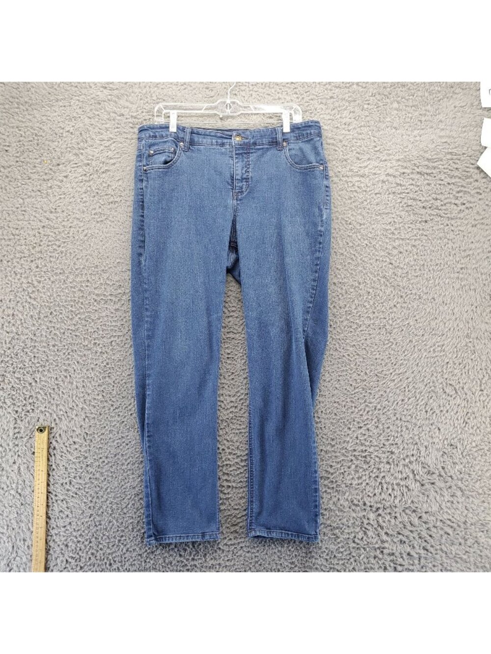 Terra & Sky Jeans Womens 14W Blue Straight Fit Stretch Denim *Read*